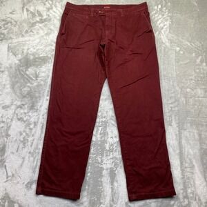Brax Feel‎ Good Everest MT-WA Mens Sz 36 Fits 35" Burgundy Chino Pants Casual